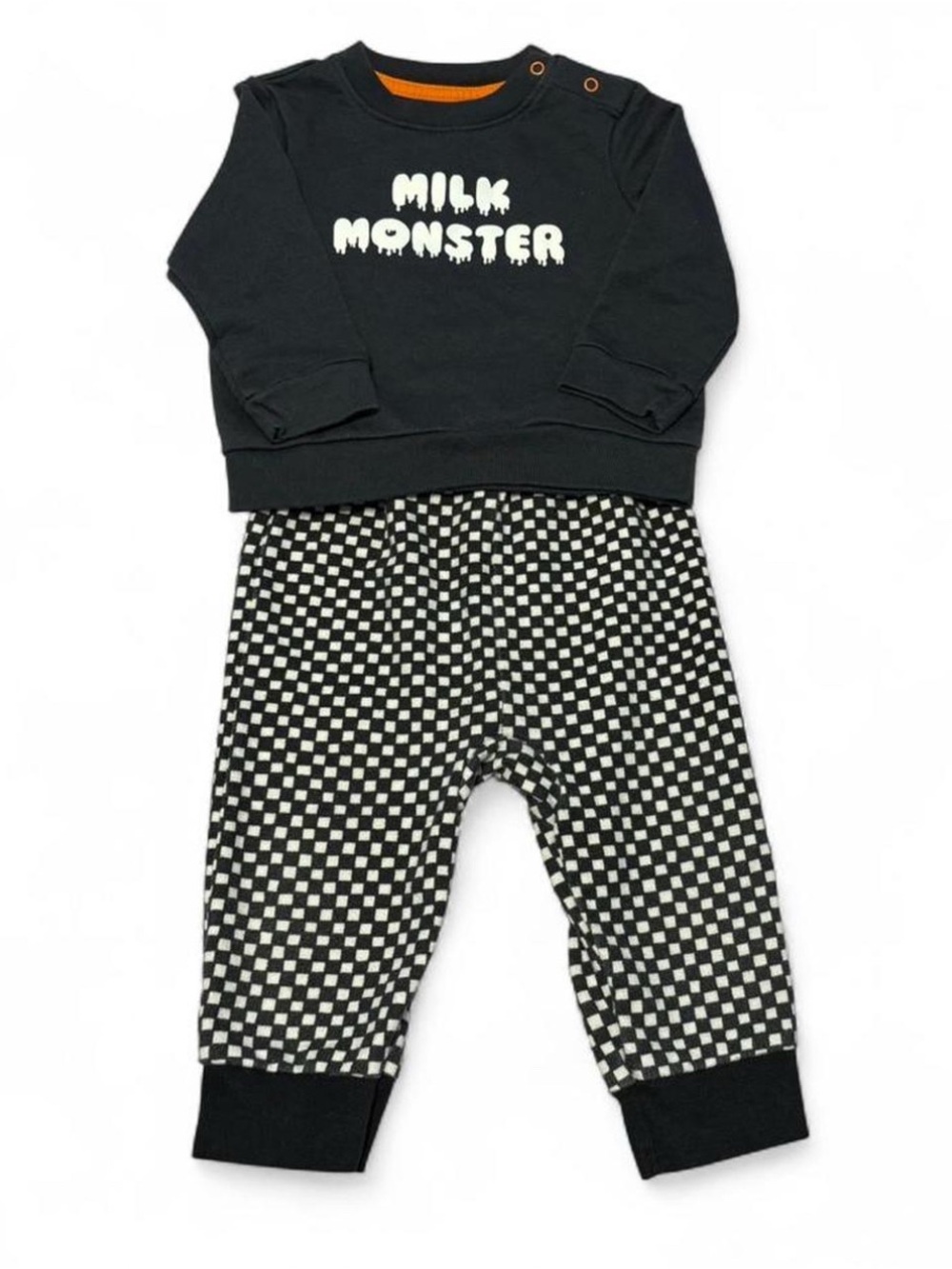 Cat & Jack Black and White 'Milk Monster' Matching Set